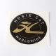 DECAL, HOBIE DOME, GOLD 2.75"